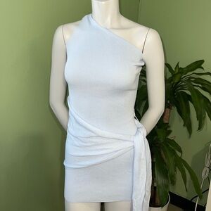 Wild Fable One-Shoulder Light Blue Dress